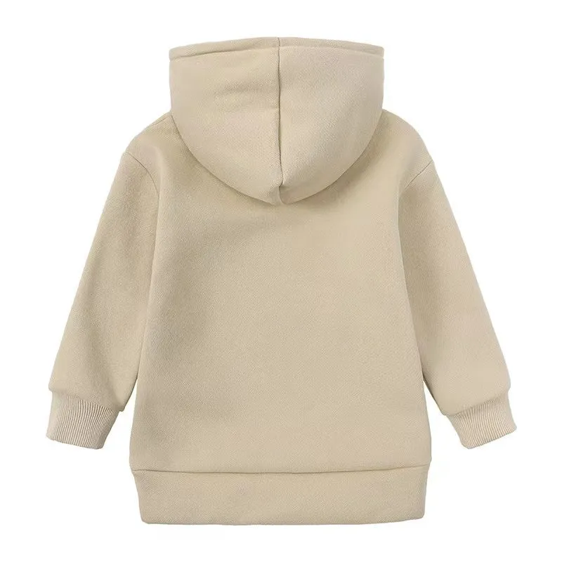 Anthony Solid Color Fleece Hoodie Set