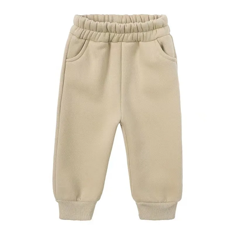 Anthony Solid Color Fleece Hoodie Set