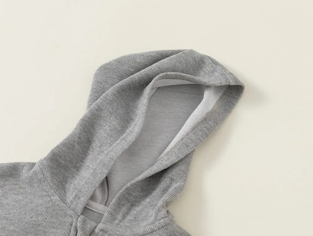 Basic Solid Color Zip-Up Hoodie