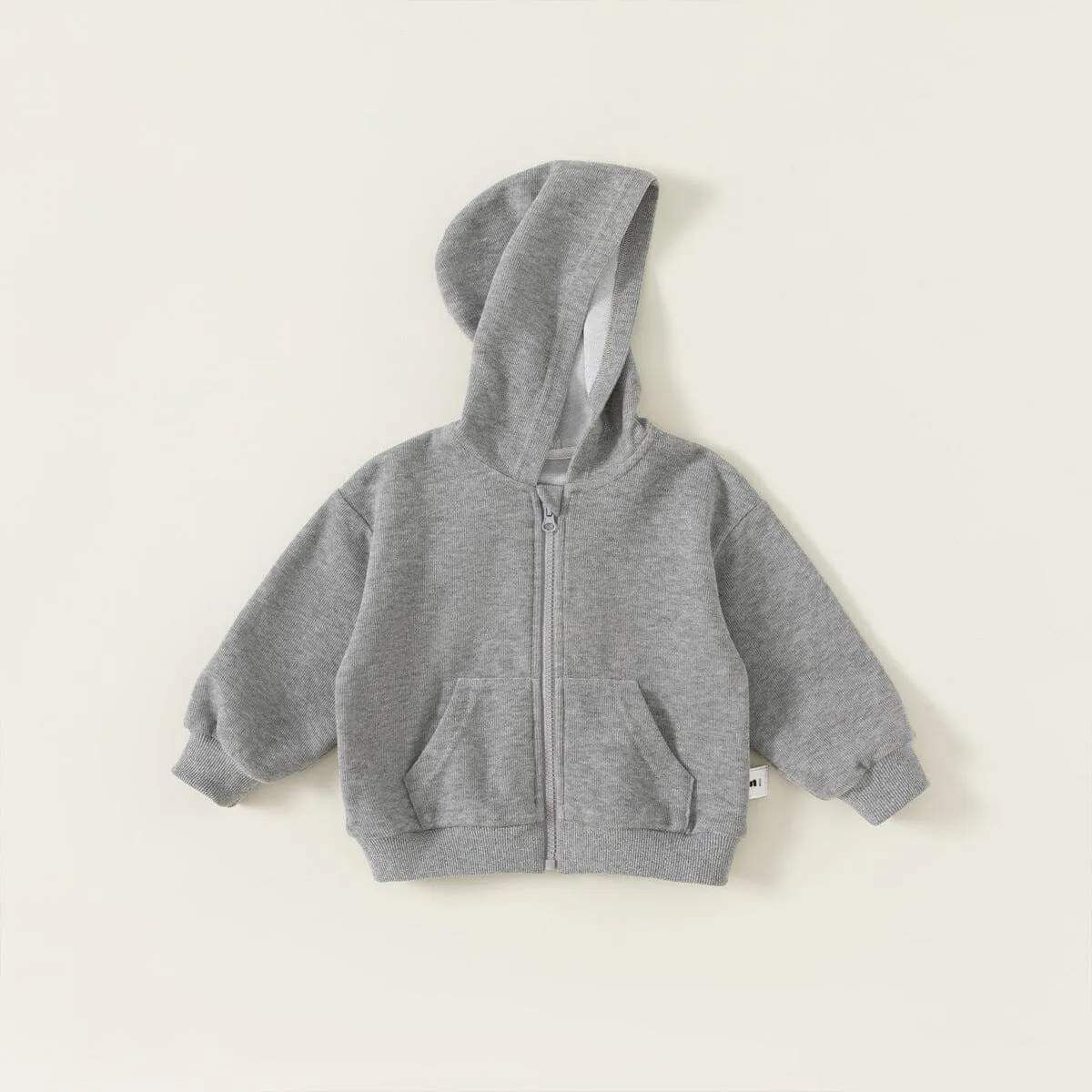 Basic Solid Color Zip-Up Hoodie