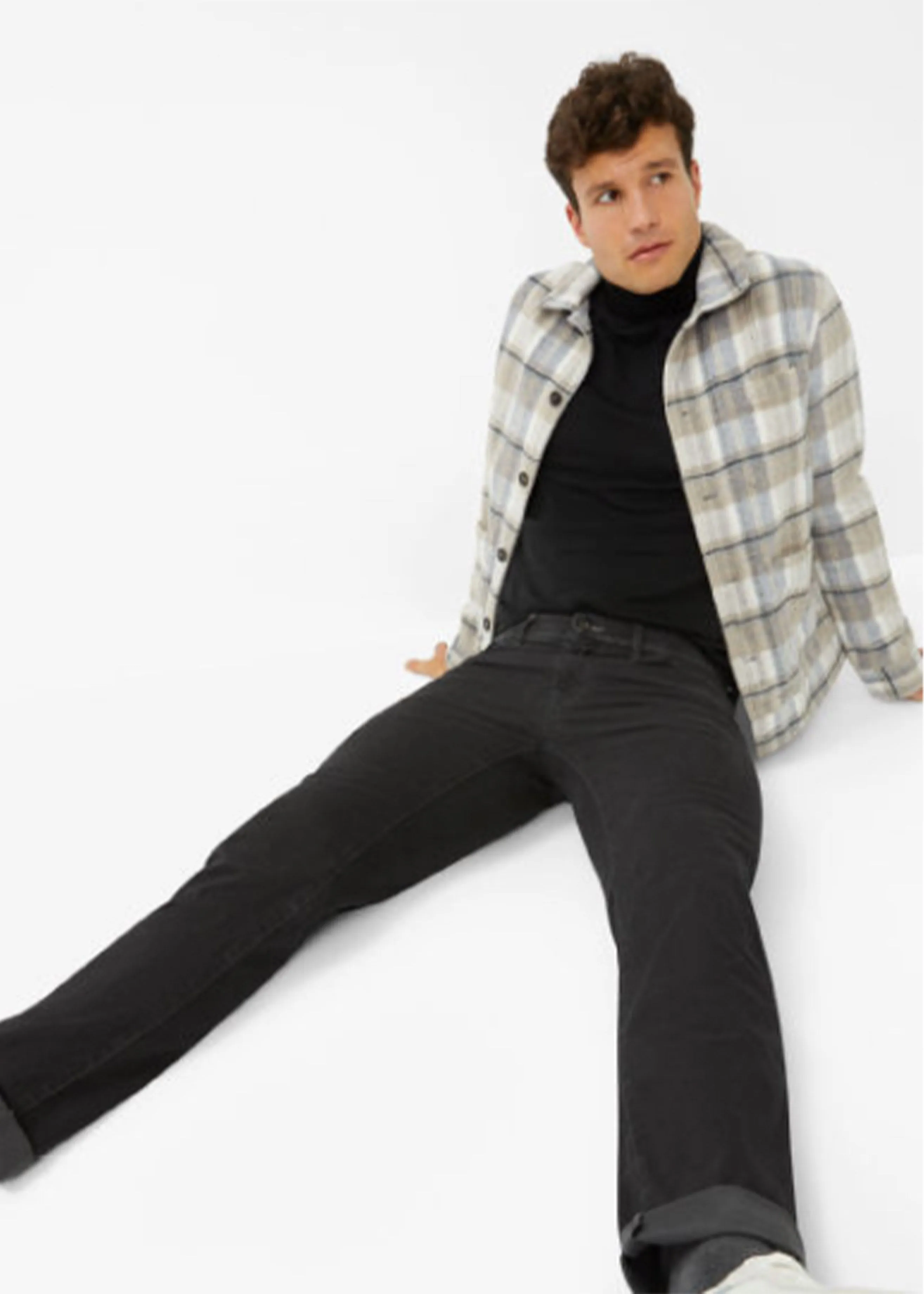 Brax Marathon  Print Cadiz 5-Pocket Pant | Cement
