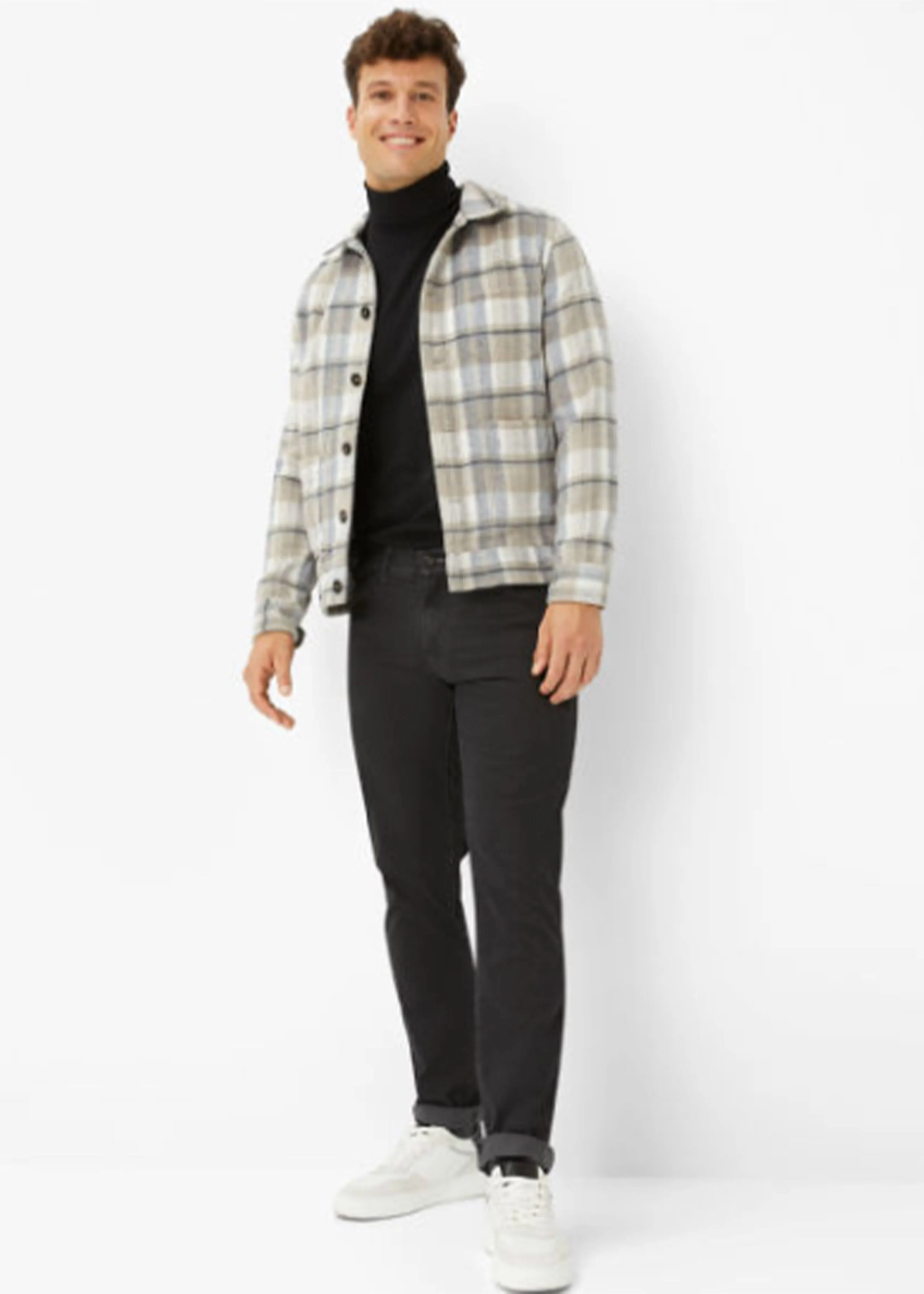 Brax Marathon  Print Cadiz 5-Pocket Pant | Cement