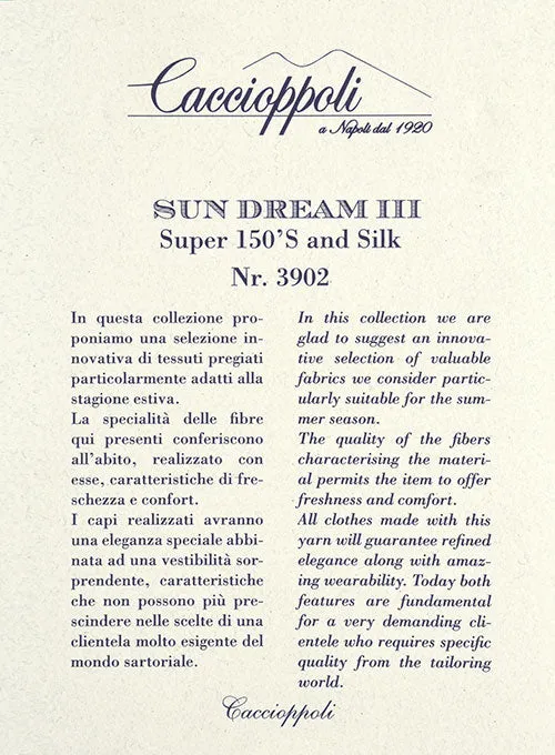 Caccioppoli Sun Dream Calgio Royal Blue Wool Silk Pants