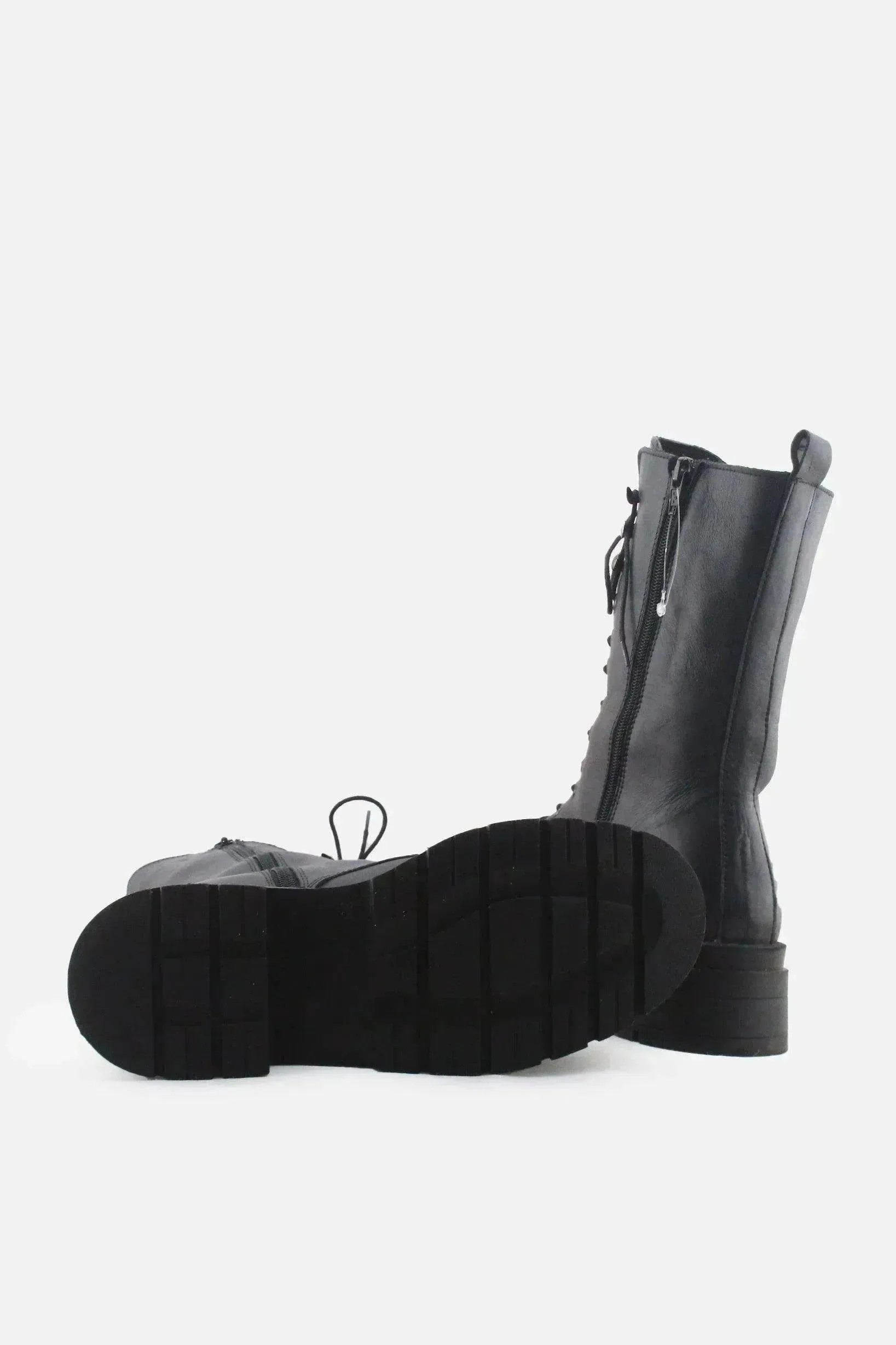 European Brand Zipper Laces Combat Boots | 100% Authentic Leather