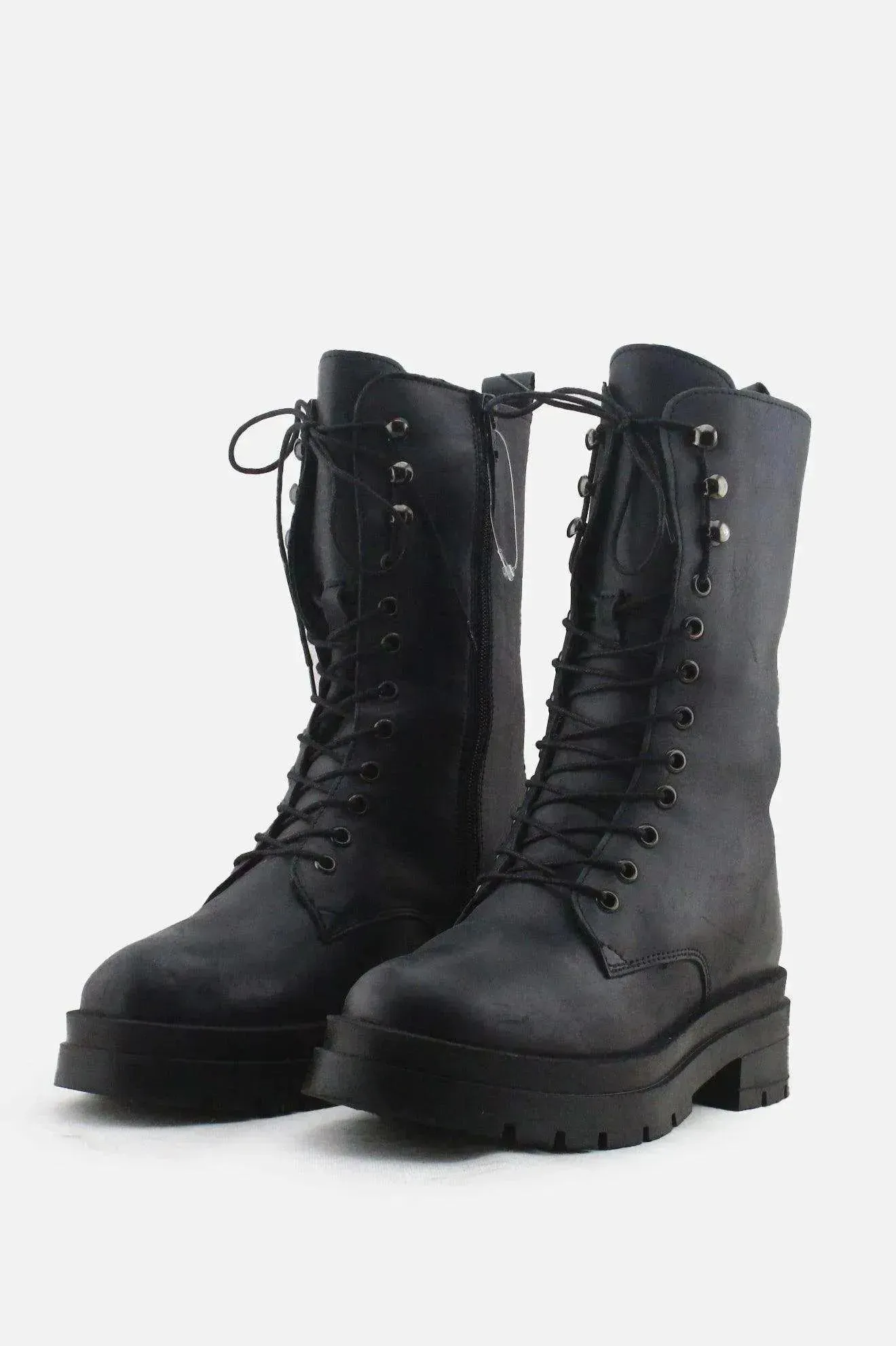 European Brand Zipper Laces Combat Boots | 100% Authentic Leather