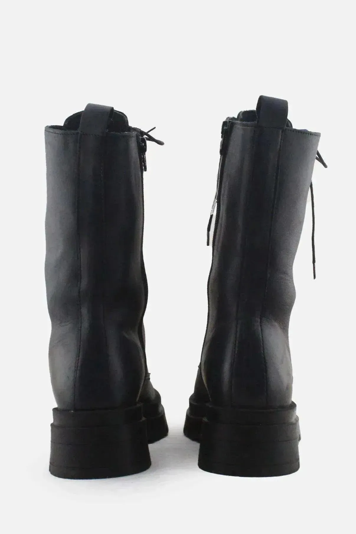 European Brand Zipper Laces Combat Boots | 100% Authentic Leather