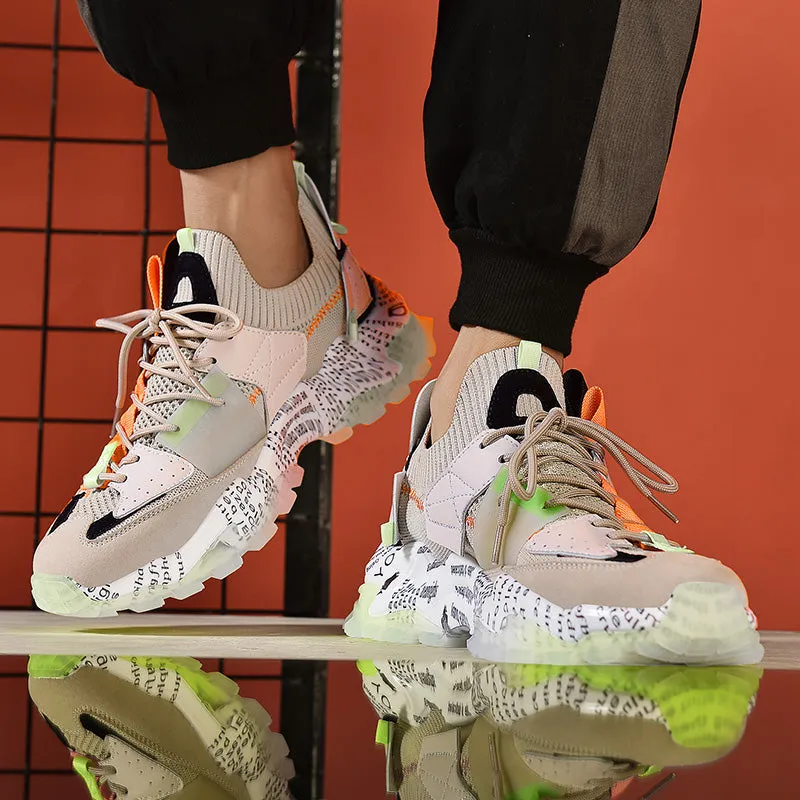 European Mesh Platform Casual Sneakers