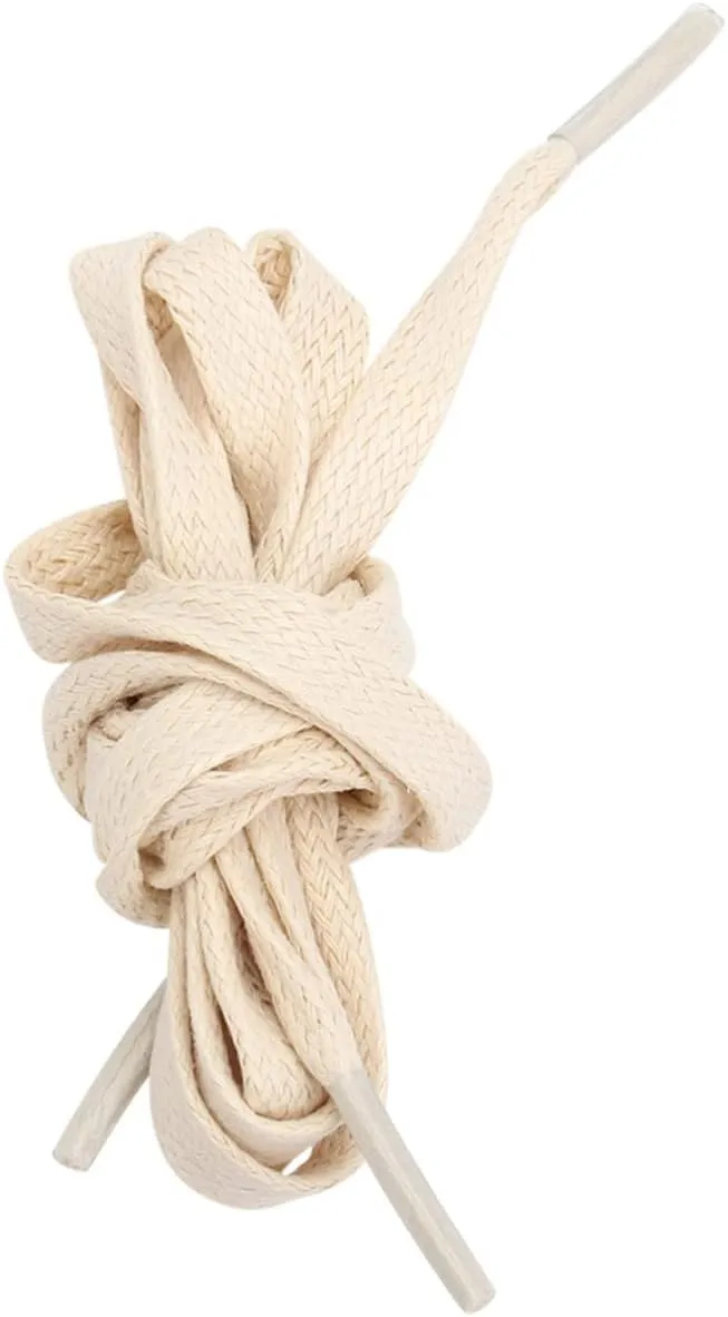 GALPADA 1 Pair Flat Waxed Shoelaces Casual Shoe Tie Cotton Shoelace Sneakers Shoelace Flat Shoelaces