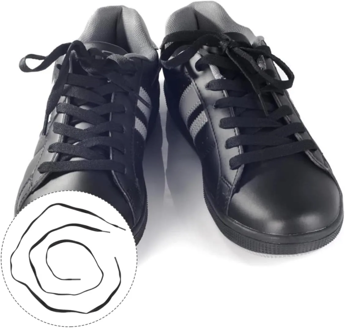 GALPADA 1 Pair Flat Waxed Shoelaces Casual Shoe Tie Cotton Shoelace Sneakers Shoelace Flat Shoelaces