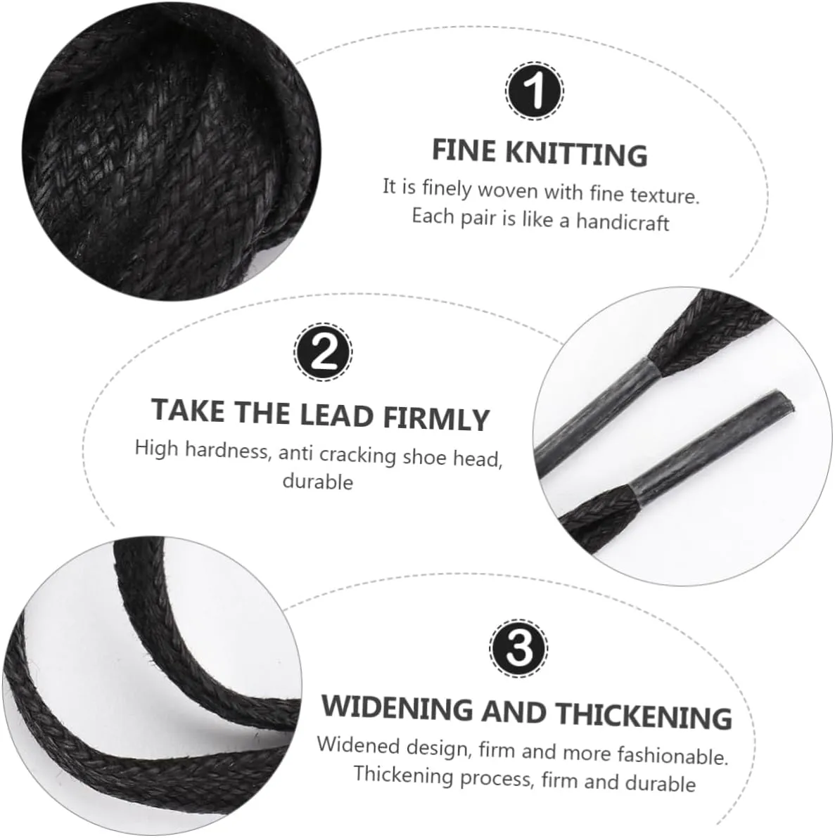 GALPADA 1 Pair Flat Waxed Shoelaces Casual Shoe Tie Cotton Shoelace Sneakers Shoelace Flat Shoelaces