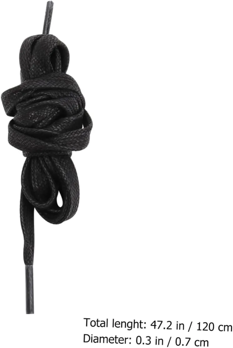 GALPADA 1 Pair Flat Waxed Shoelaces Casual Shoe Tie Cotton Shoelace Sneakers Shoelace Flat Shoelaces
