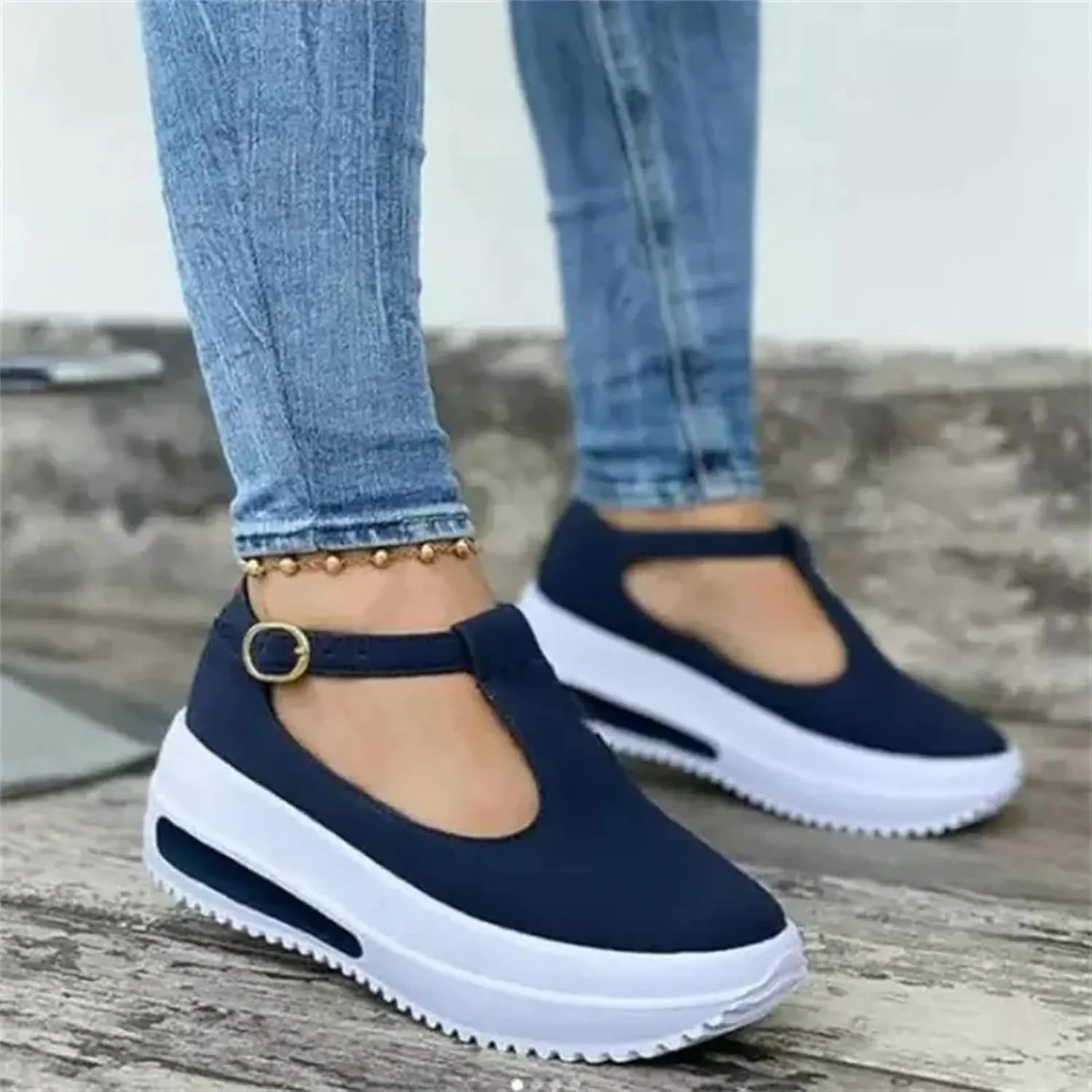 Ladmiple Sandals Women Dressy Summer 2023 Comfortable Slip On Platform Sandal Causal Travel Ankle Buckle Flip Flop Shoes