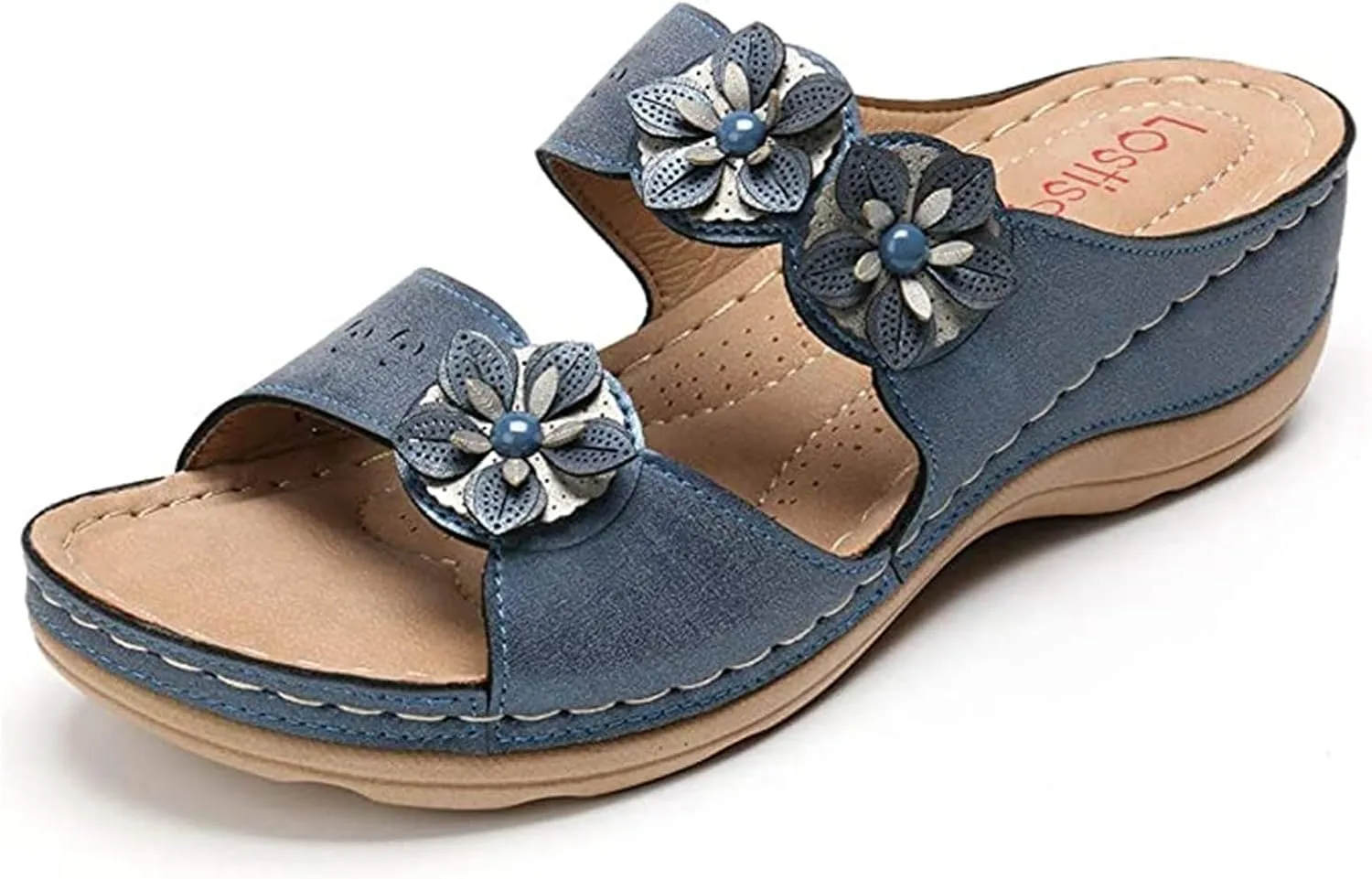 Ladmiple Summer Sandals for Women 2023 Dressy Wedge Orthopedic Flip Flops Sandals Slip On Open Toe Wedges Casual Shoes