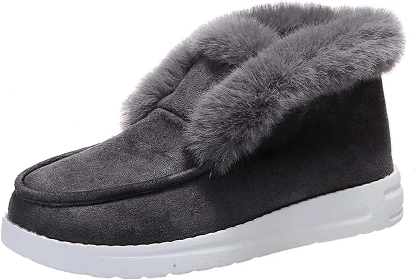 Lausiuoe Winter Boots For Women Fashion Snow Boots With Warm Fur Lining Casual Comfortable Non Slip Fuzzy Ankle Booties