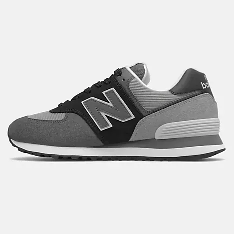 New Balance Womens 574 Fashion Trainers - Black / Grey