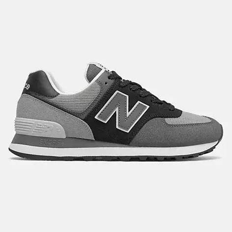 New Balance Womens 574 Fashion Trainers - Black / Grey