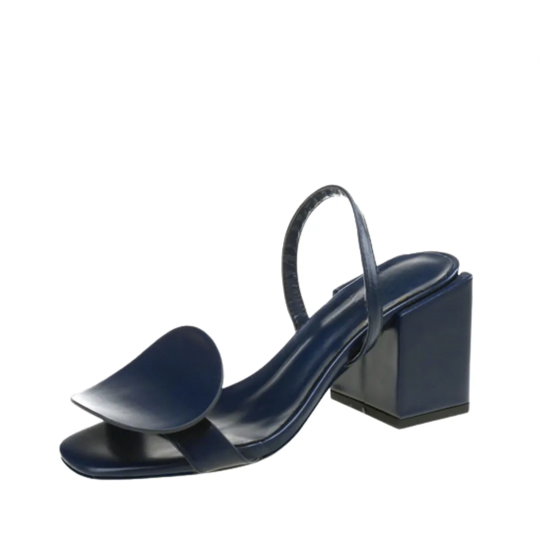 Pre Order:  Chunky Heel Back Strap Open Toe Sandals