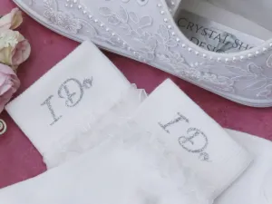 "I Do" Wedding Socks For Bride.