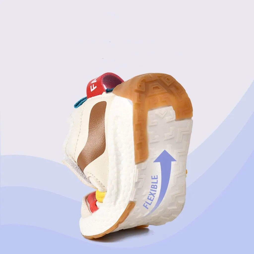 Rainbow Bear Winter Plush First Walker Sneakers