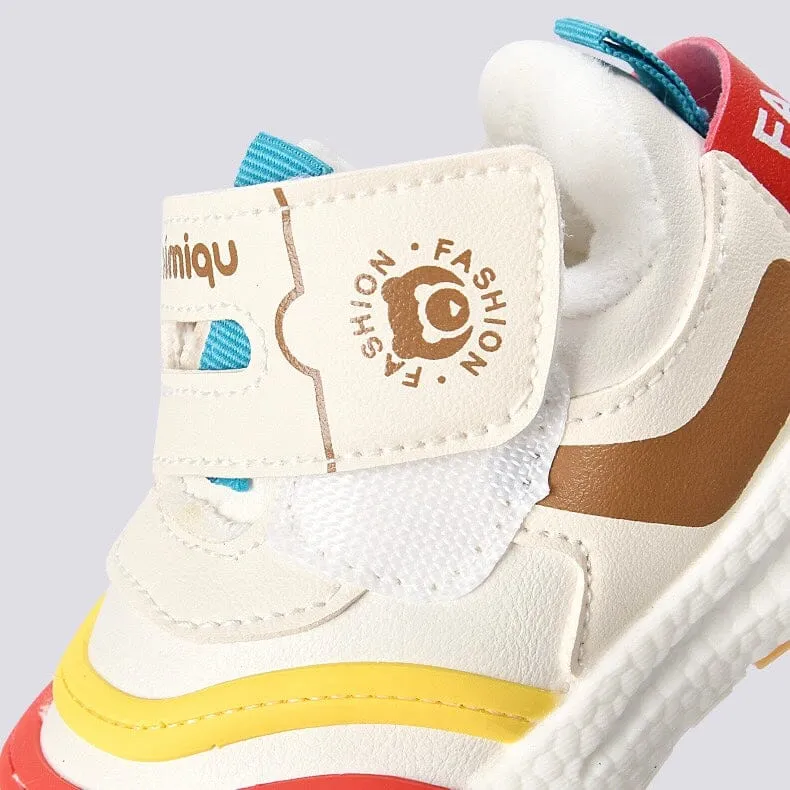 Rainbow Bear Winter Plush First Walker Sneakers