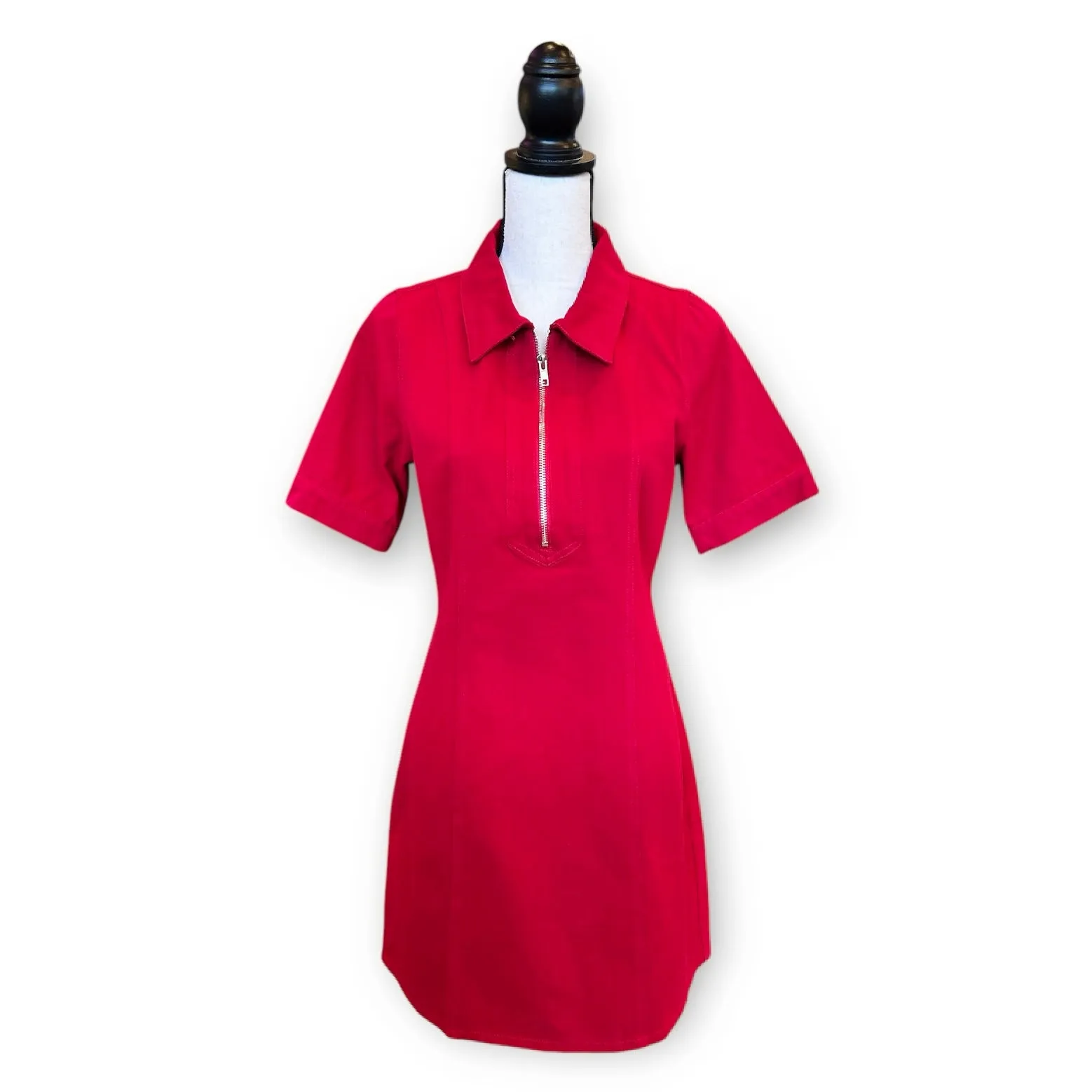 Red Denim Mini Dress~Final Sale