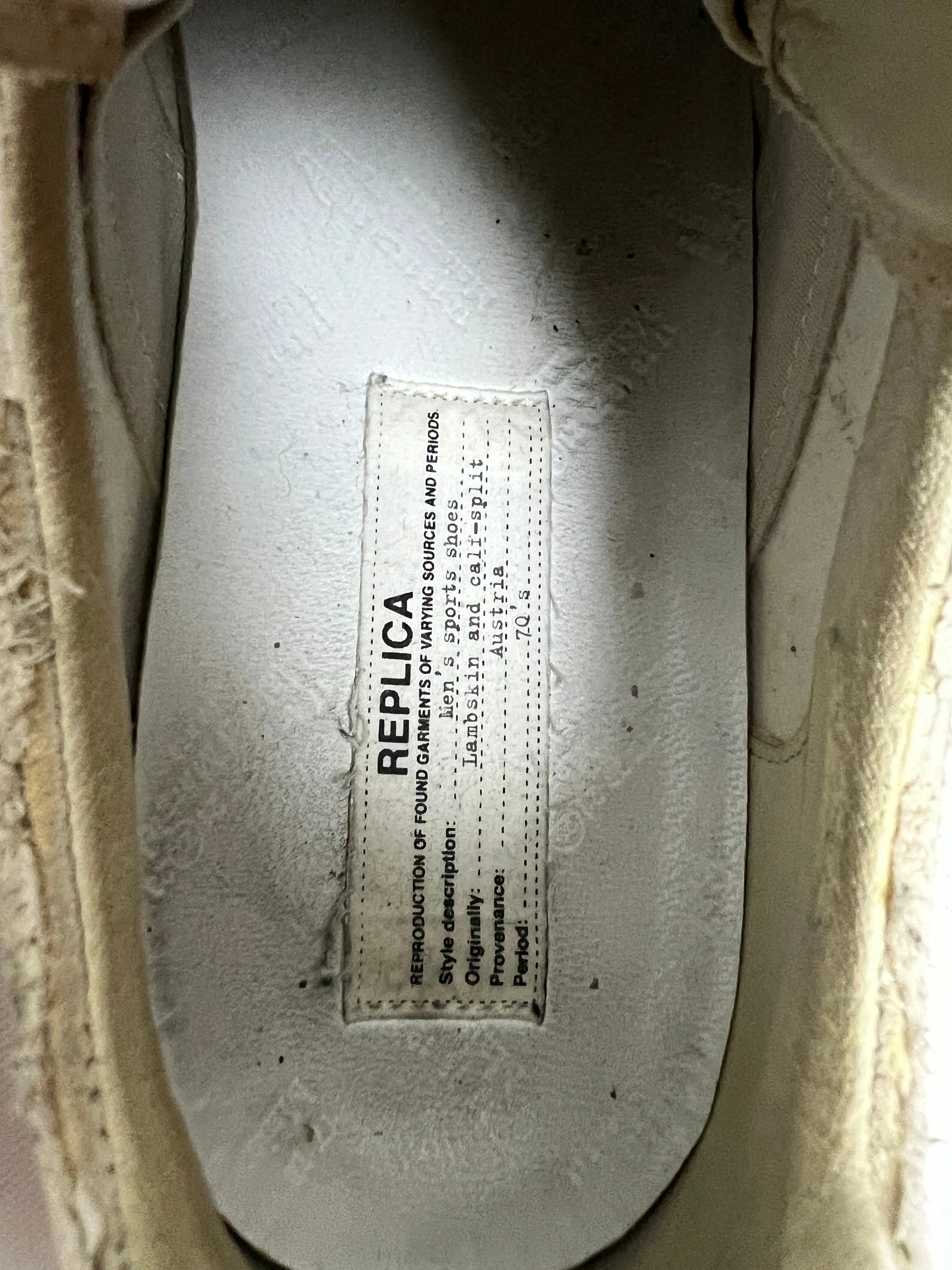 Replica Paint Plaster Covered Leather Sneaker