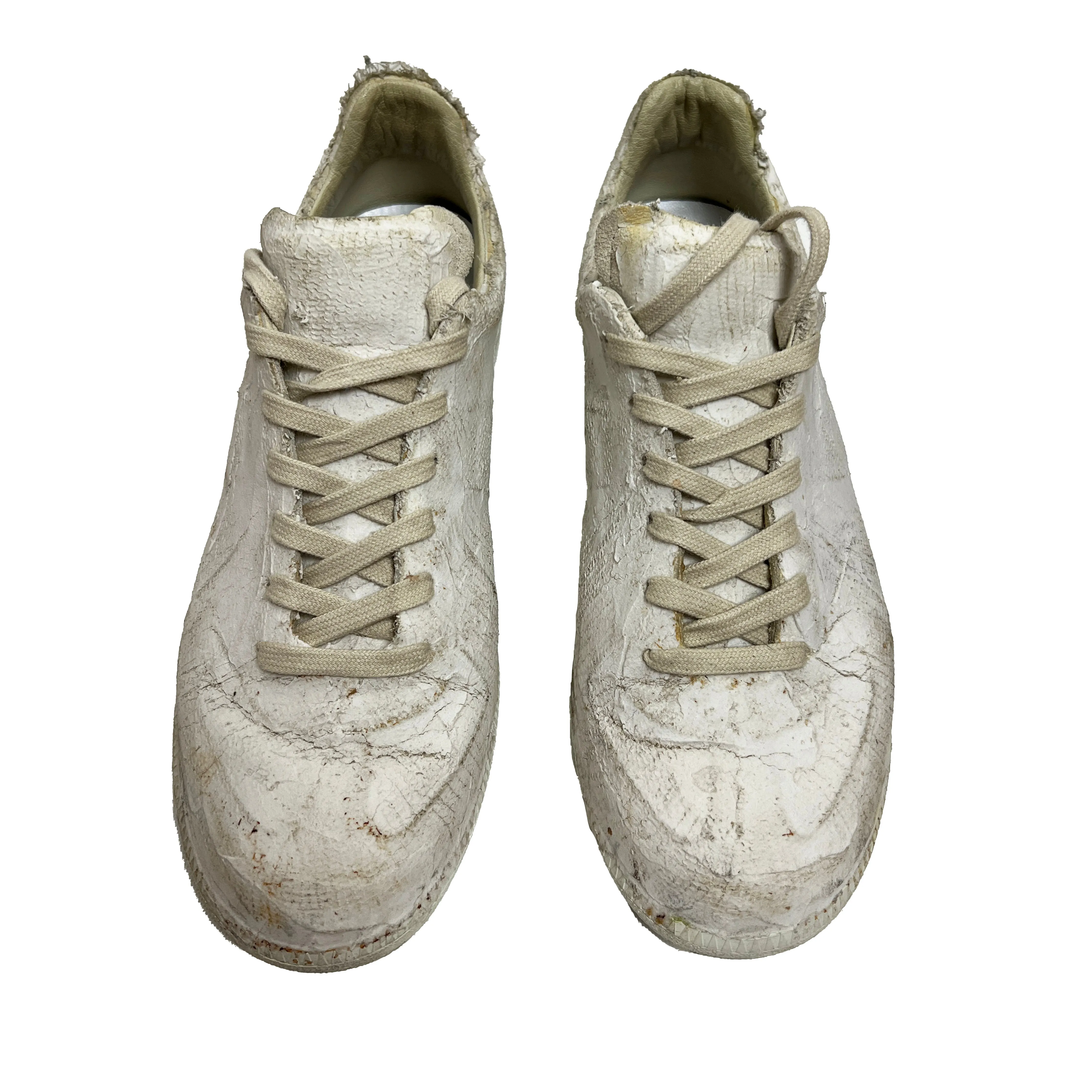 Replica Paint Plaster Covered Leather Sneaker