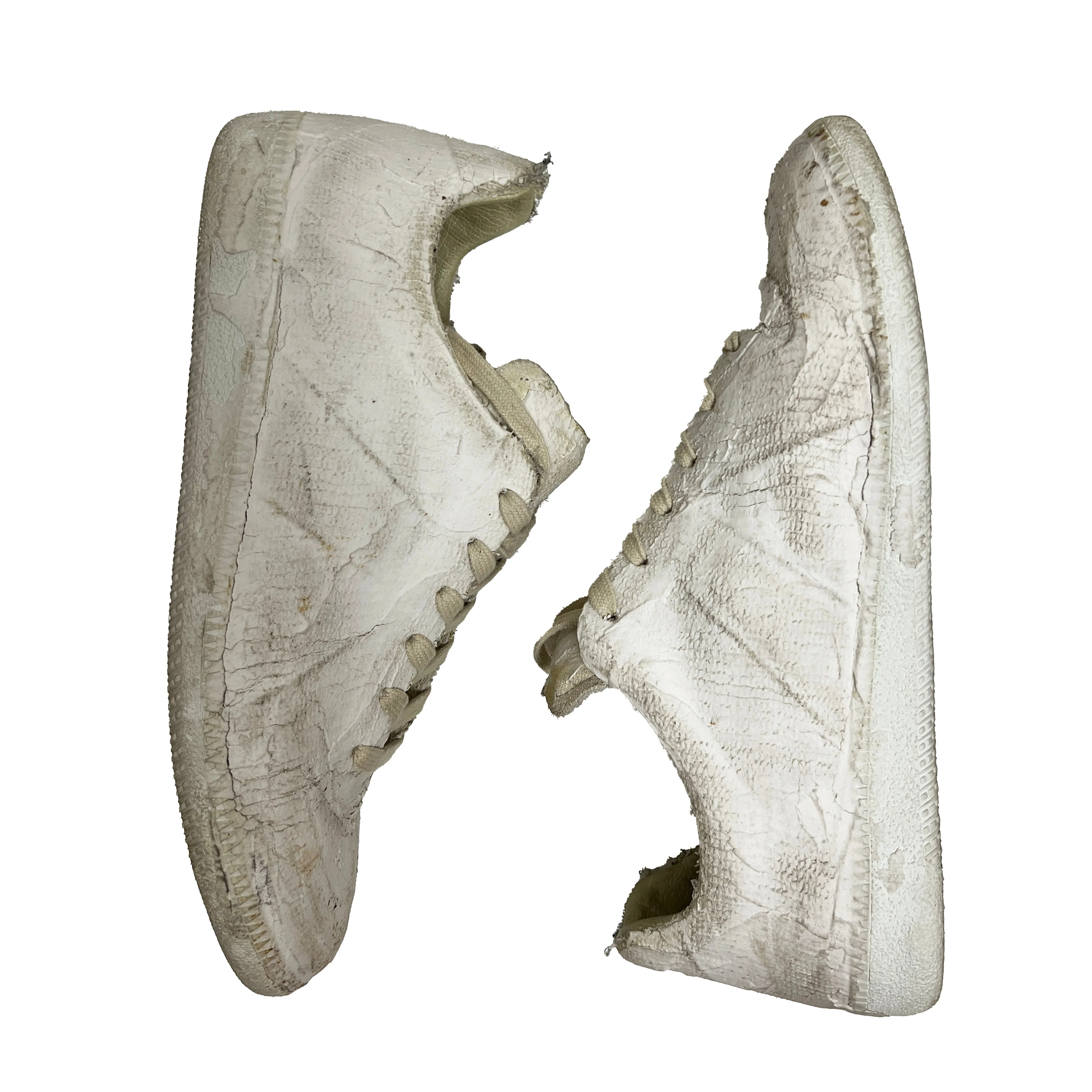 Replica Paint Plaster Covered Leather Sneaker