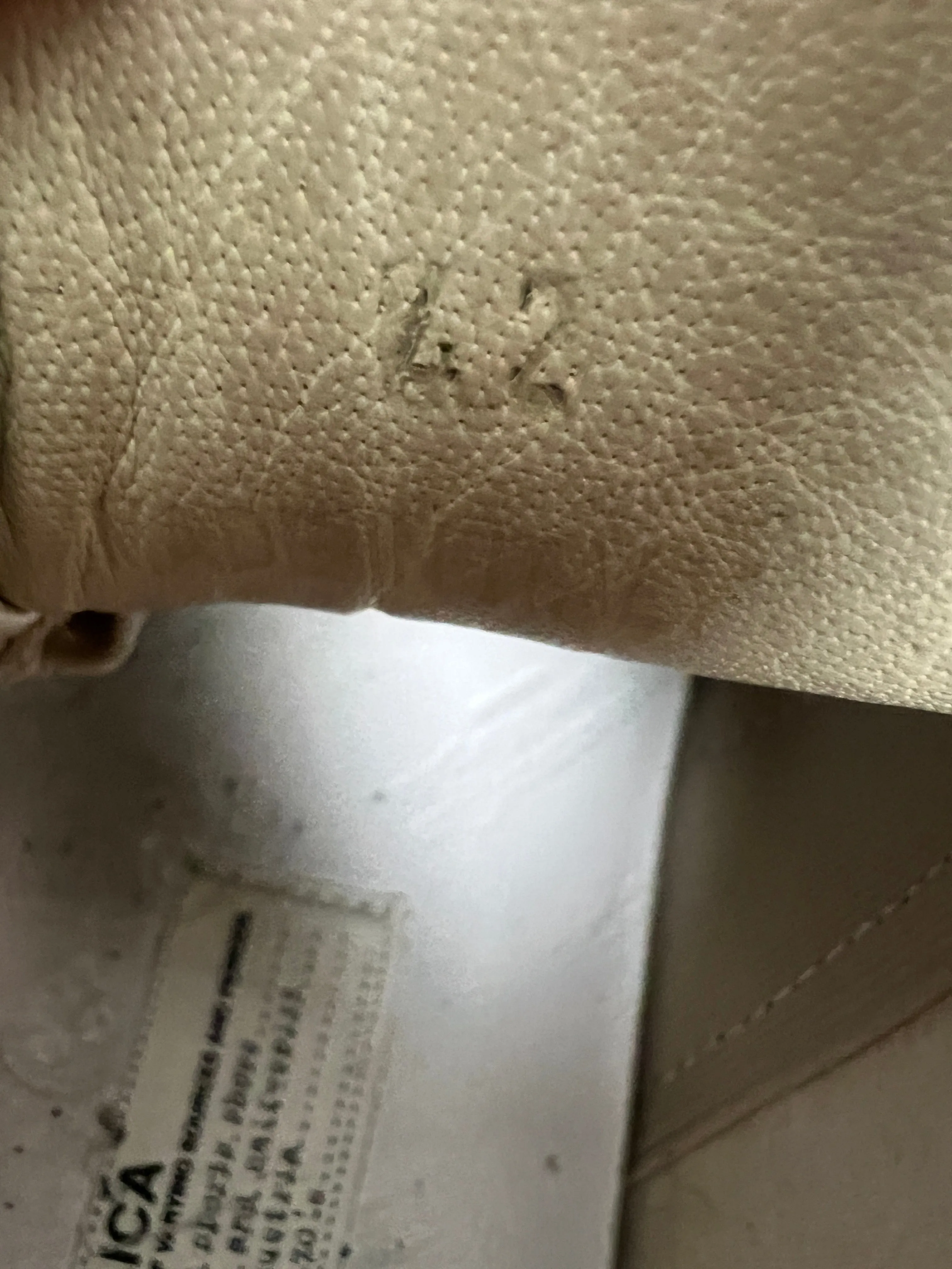 Replica Paint Plaster Covered Leather Sneaker