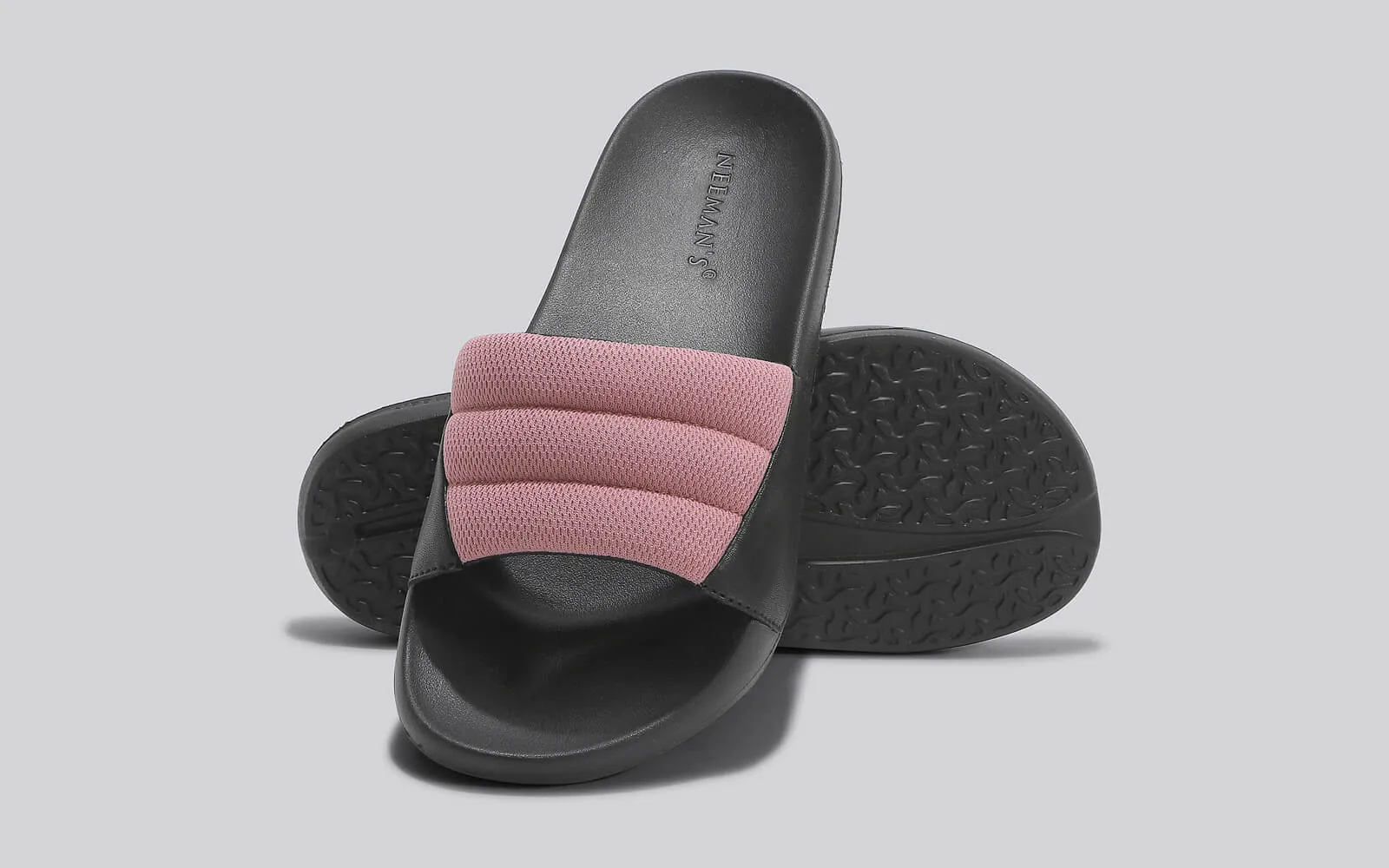 Squooshy Slides for Women : Black-Pink