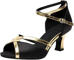 Women's Prom Ballroom Latin Dance Shoes Square Dance Shoes Low Heel Dress Sandal