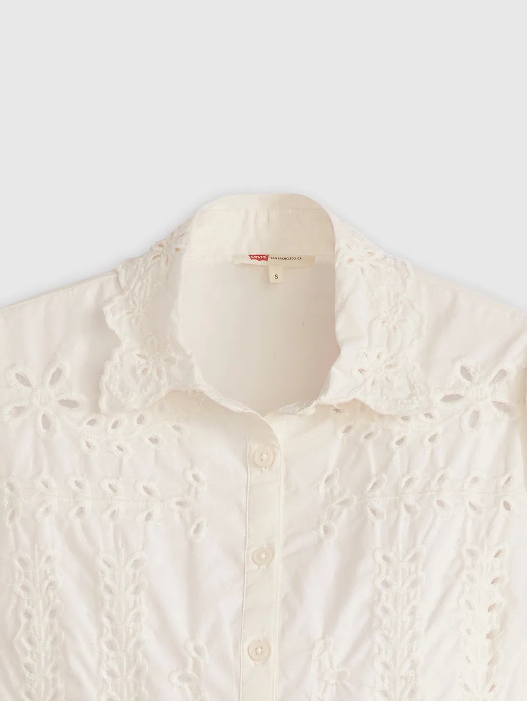 Women's Schiffli Spread Collar Shirt